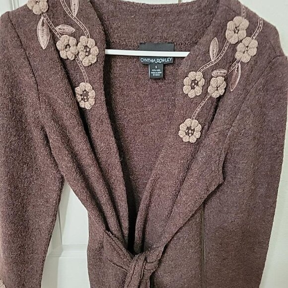 Cynthia Rowley Cardigan with Flower Designs - Picture 2 of 2